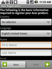 Acer beTouch E140 - เอเซอร์ E140