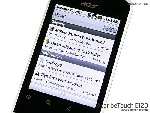 Acer beTouch E120 - เอเซอร์ E120 